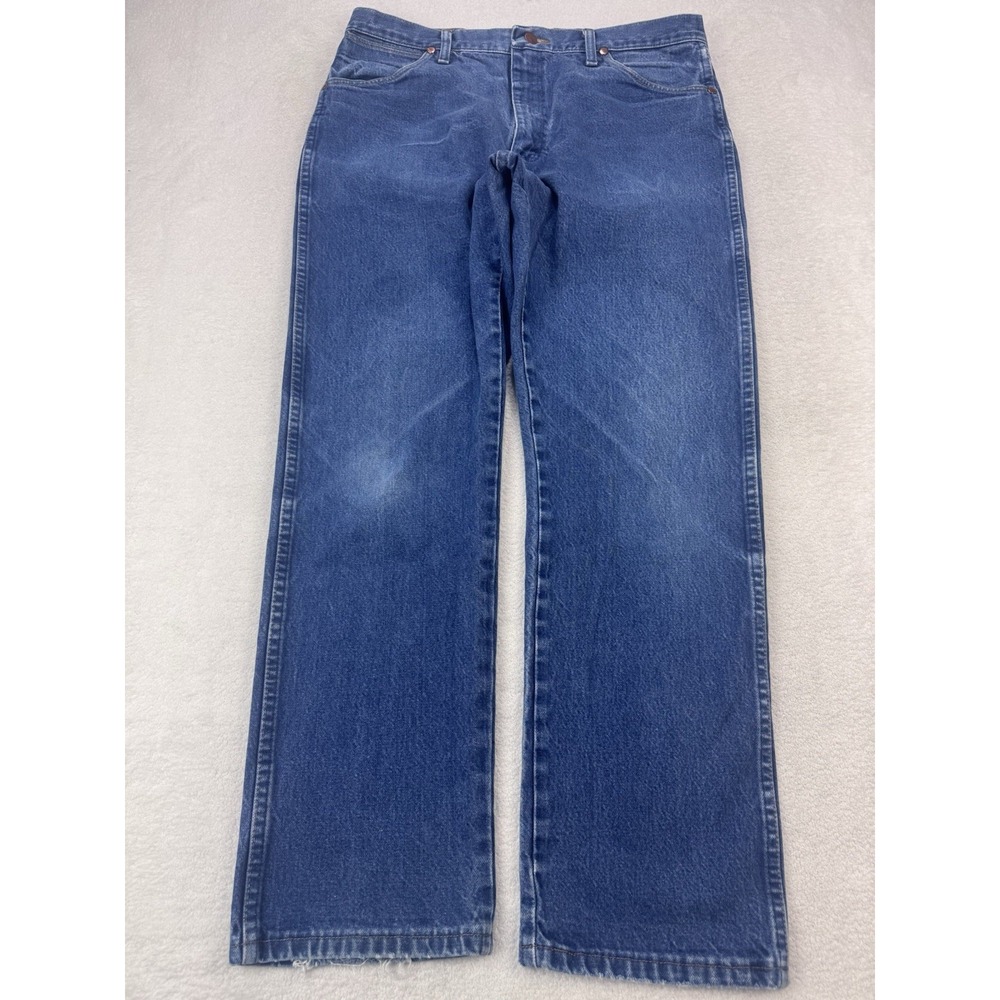 Wrangler Jeans Men 36x31 Blue Cowboy Cut Denim Western 13MWZ